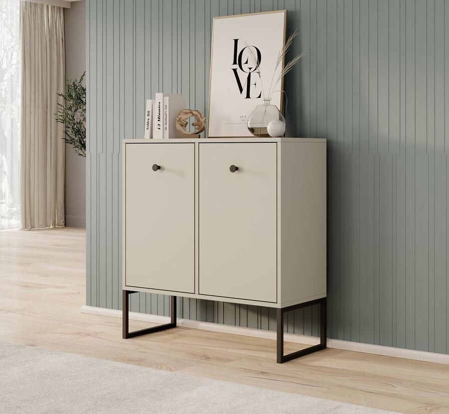 Meubella Dressoir Lyndall Beige 77 cm