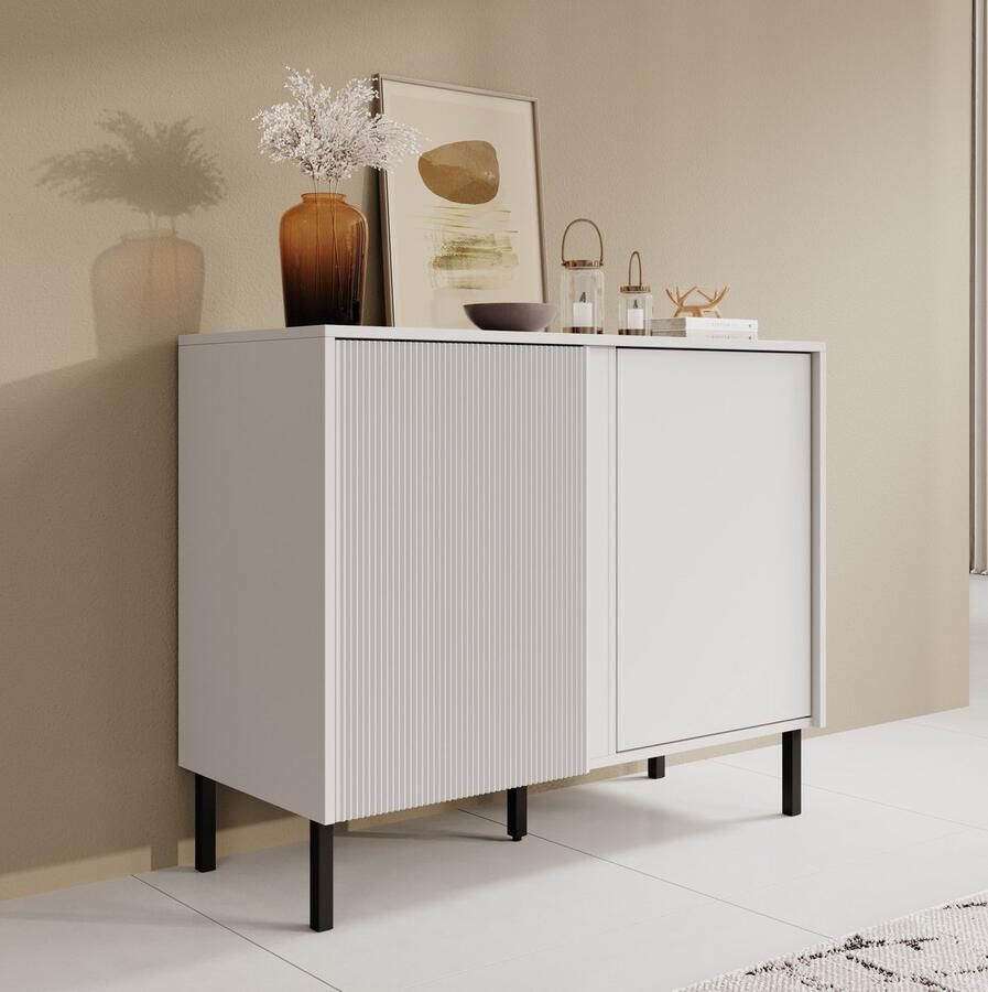 MEUBELLA Dressoir Margareth Wit 100 cm