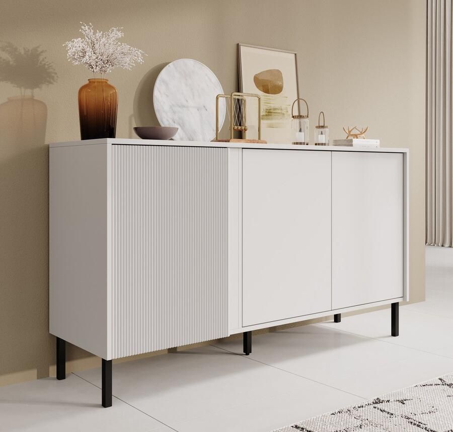 MEUBELLA Dressoir Margareth Wit 145 cm