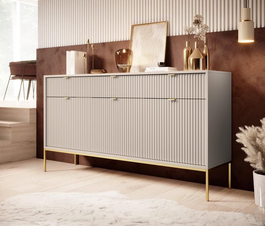 MEUBELLA Dressoir Navil 2 Beige 154 cm