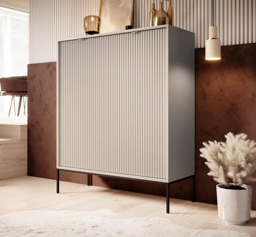 MEUBELLA Dressoir Navil Beige 104 cm Hoog