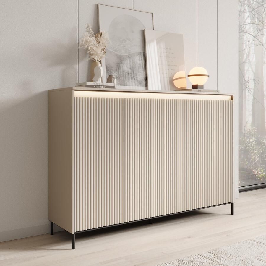 MEUBELLA Dressoir Timoteo Beige 152 cm