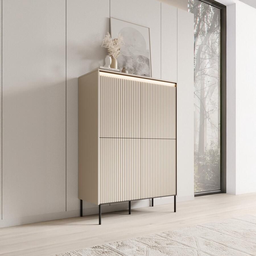 MEUBELLA Dressoir Timoteo Beige 98 cm Hoog - Foto 2