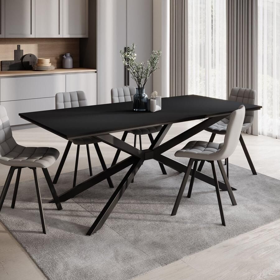 MEUBELLA Eetkamertafel Faithley Betonlook 190 cm