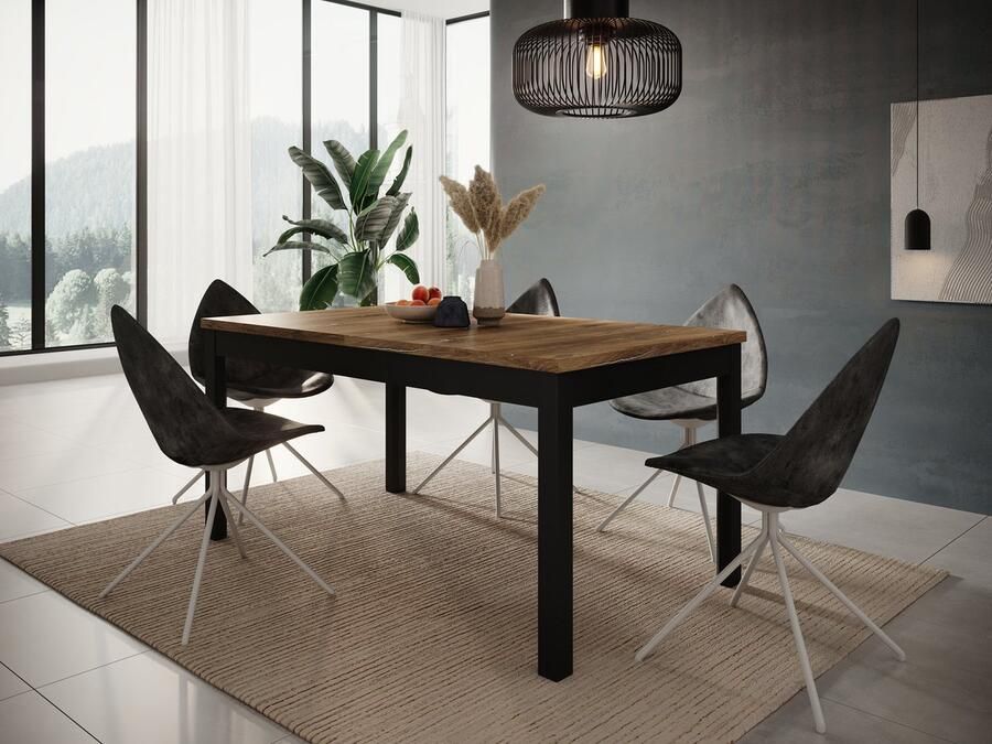 MEUBELLA Eetkamertafel Jonna Eiken 207 cm Uitschuifbaar