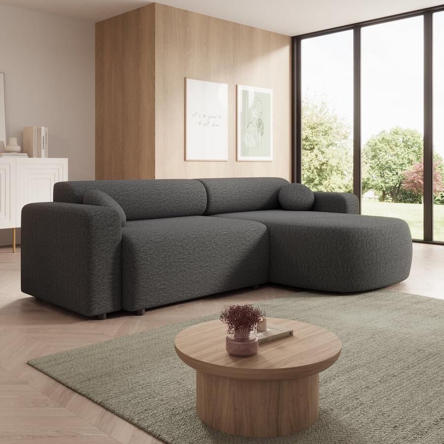 MEUBELLA Hoekbank Tripp Grijs stof Universeel