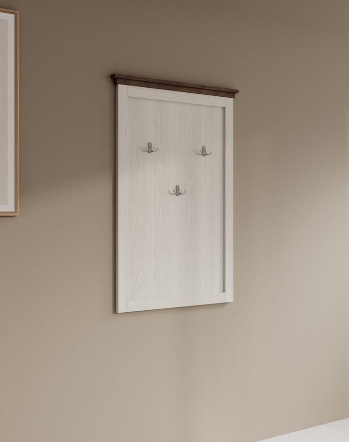 Meubella Kapstok Eric Wit eiken 71 cm