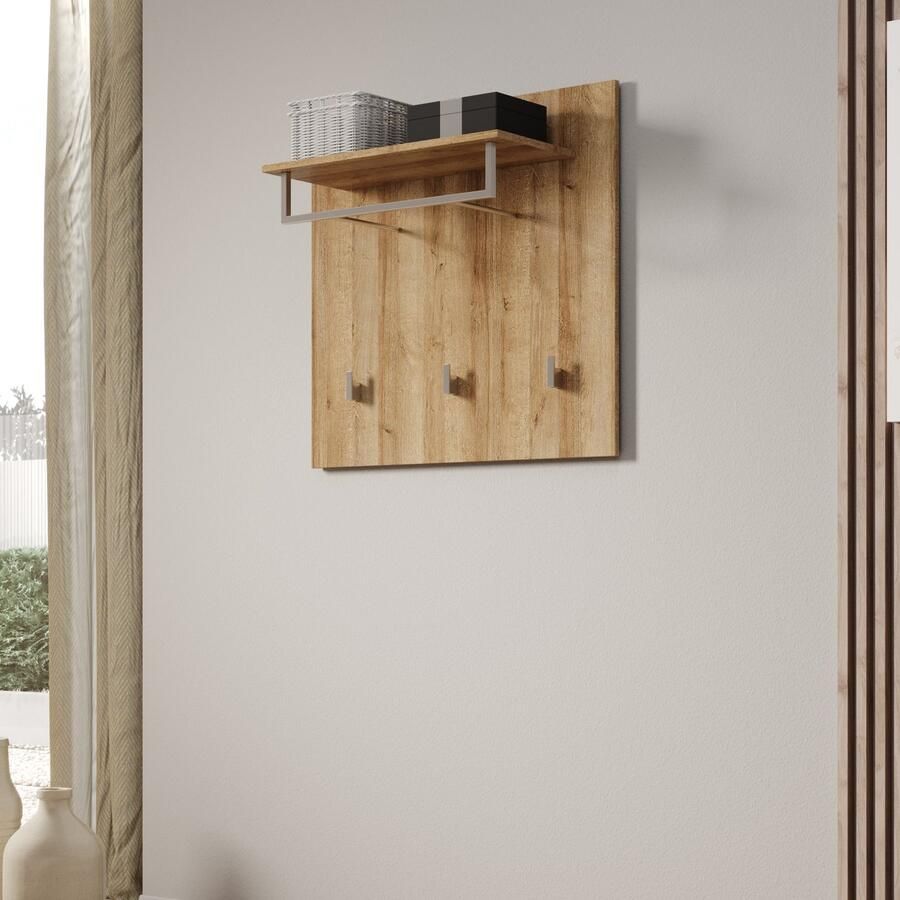 MEUBELLA Kapstok Linford Eiken 84 cm