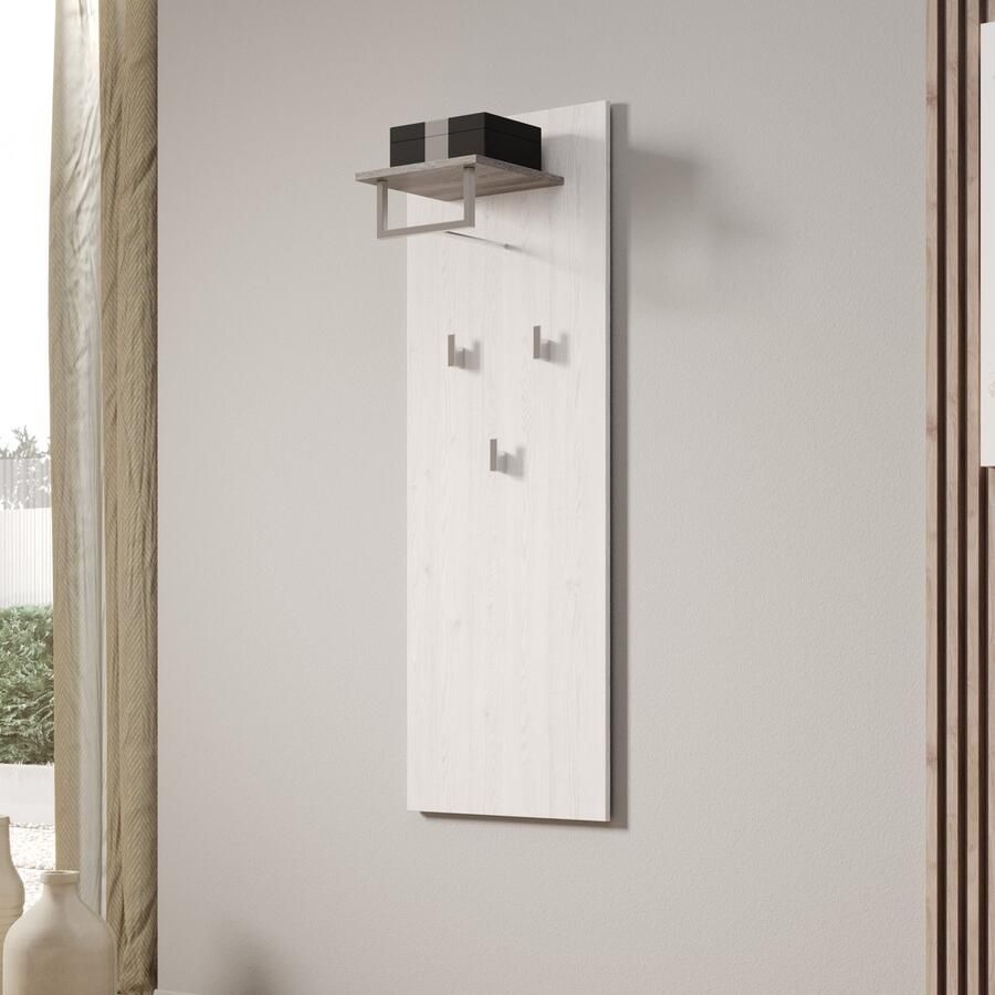 MEUBELLA Kapstok Linford Wit eiken 50 cm