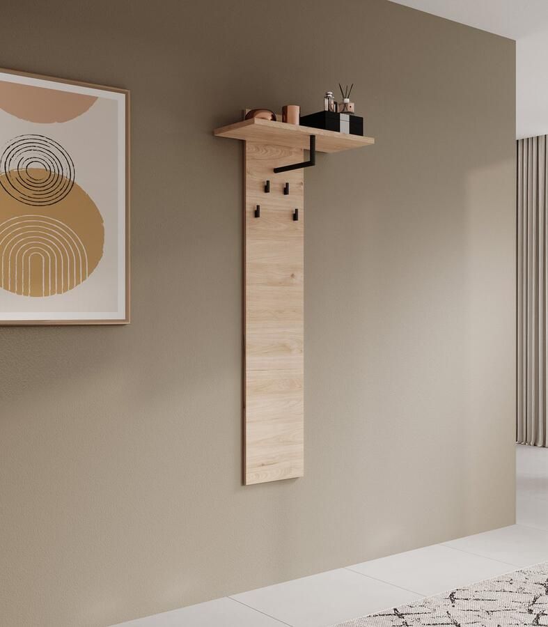 MEUBELLA Kapstok Piran 1 Eiken 60 cm ACTIE