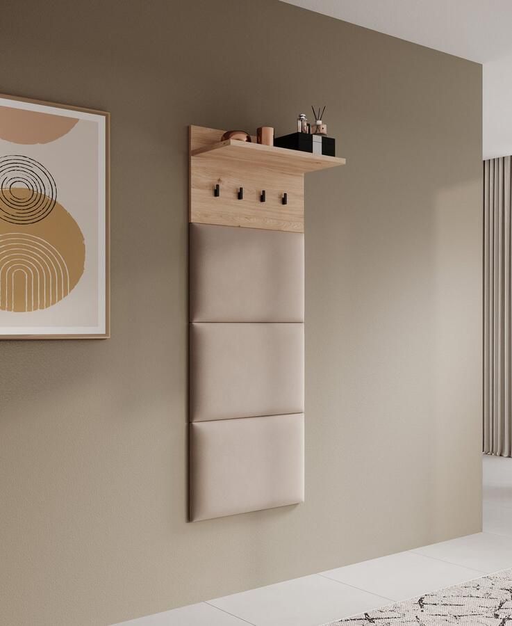 MEUBELLA Kapstok Piran 2 Eiken 60 cm ACTIE