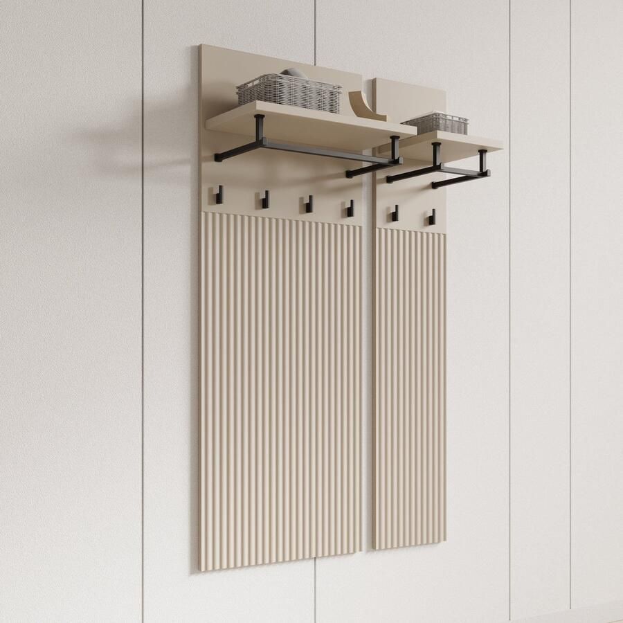 MEUBELLA Kapstok Timoteo Beige 76 cm