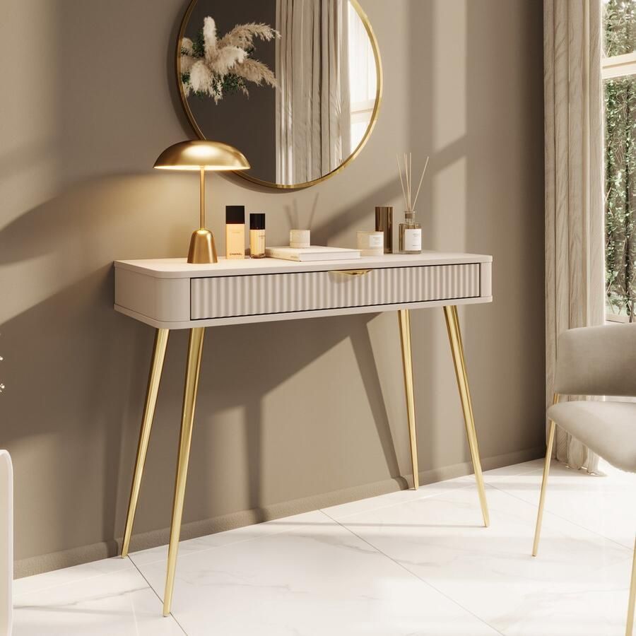 MEUBELLA Kaptafel Lima Beige 100 cm