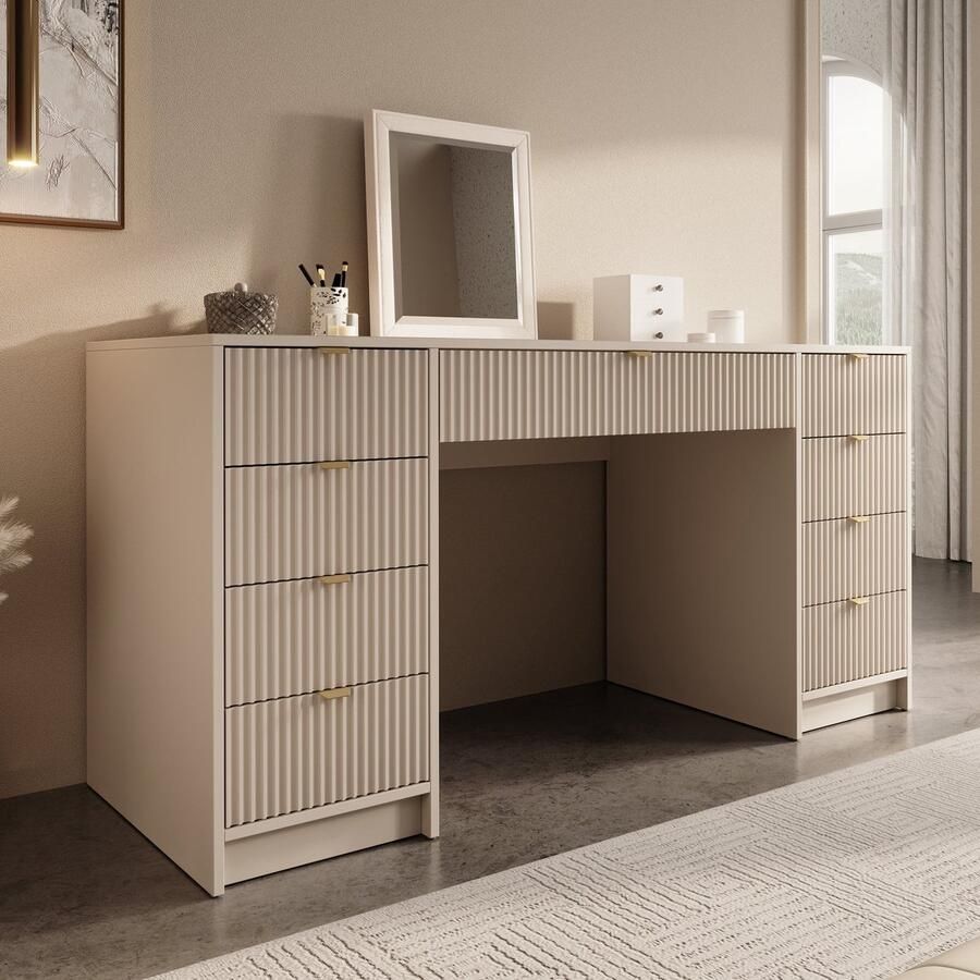 MEUBELLA Kaptafel Tavares 2 Beige 154 cm
