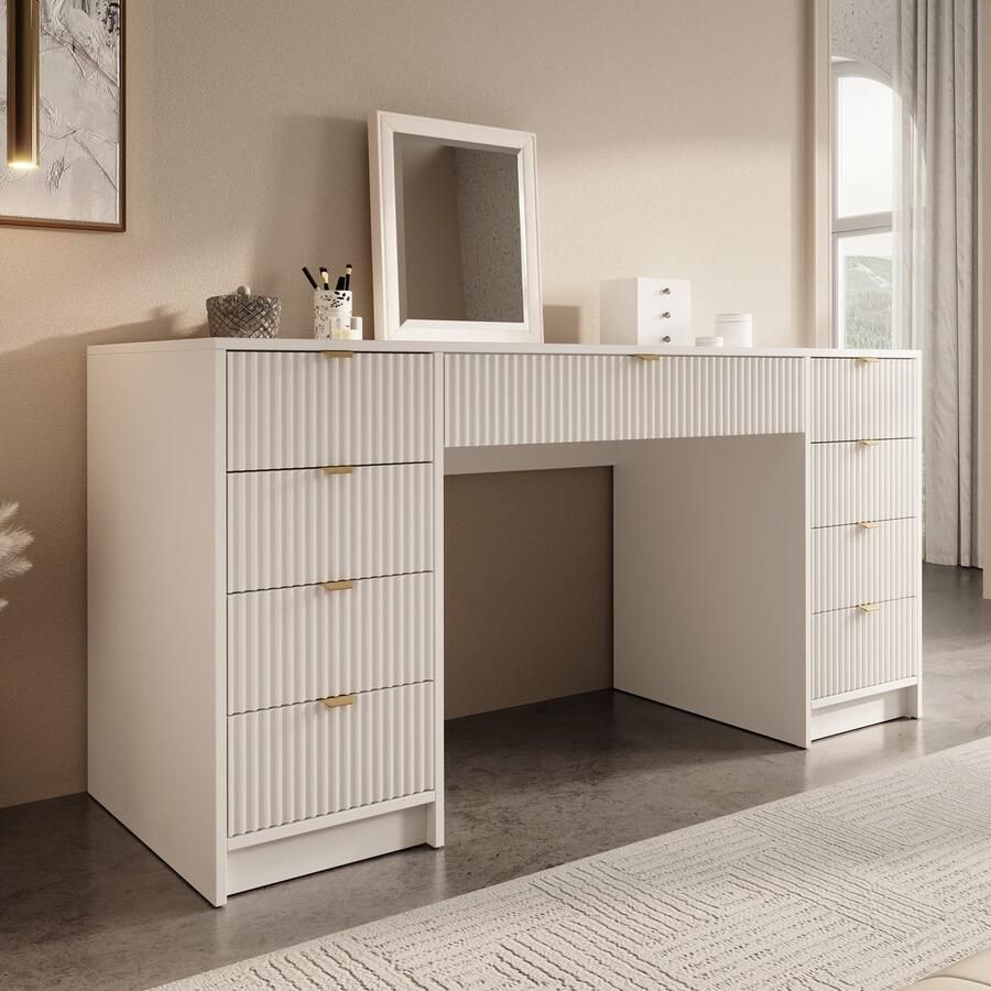 MEUBELLA Kaptafel Tavares 2 Wit 154 cm