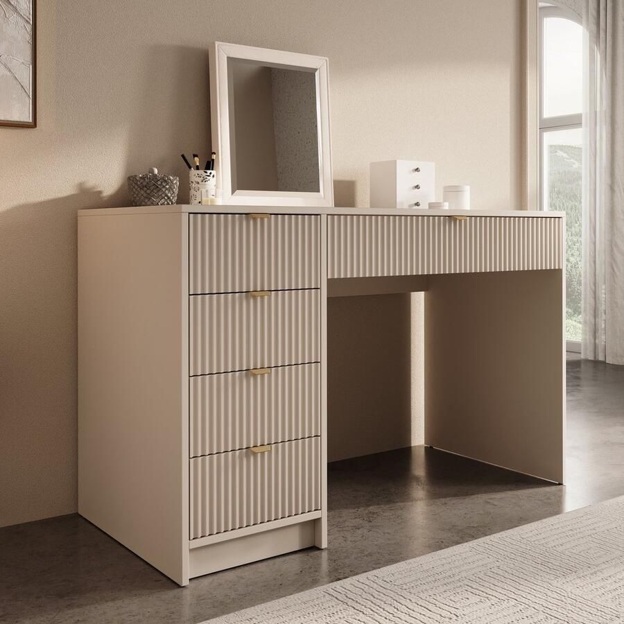 MEUBELLA Kaptafel Tavares Beige 120 cm