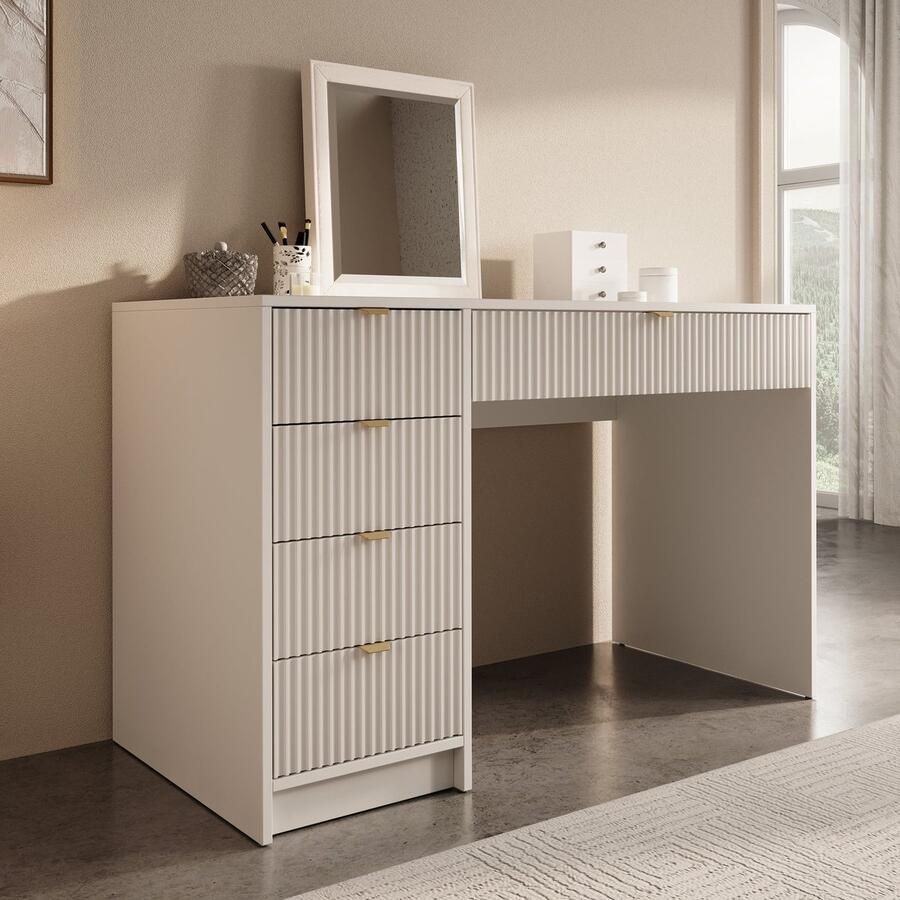 MEUBELLA Kaptafel Tavares Wit 120 cm