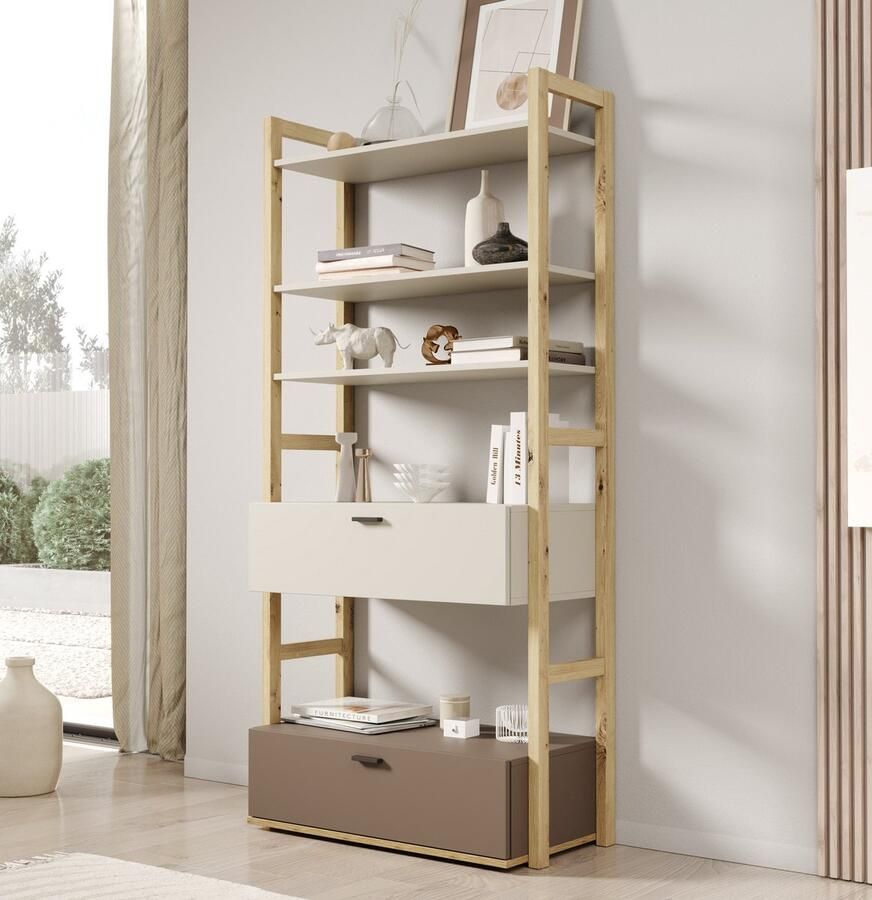 MEUBELLA Kinderboekenkast Livingston Beige 85 cm