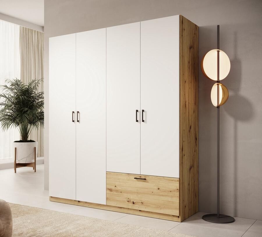 MEUBELLA Kledingkast Audrey Wit 180 cm