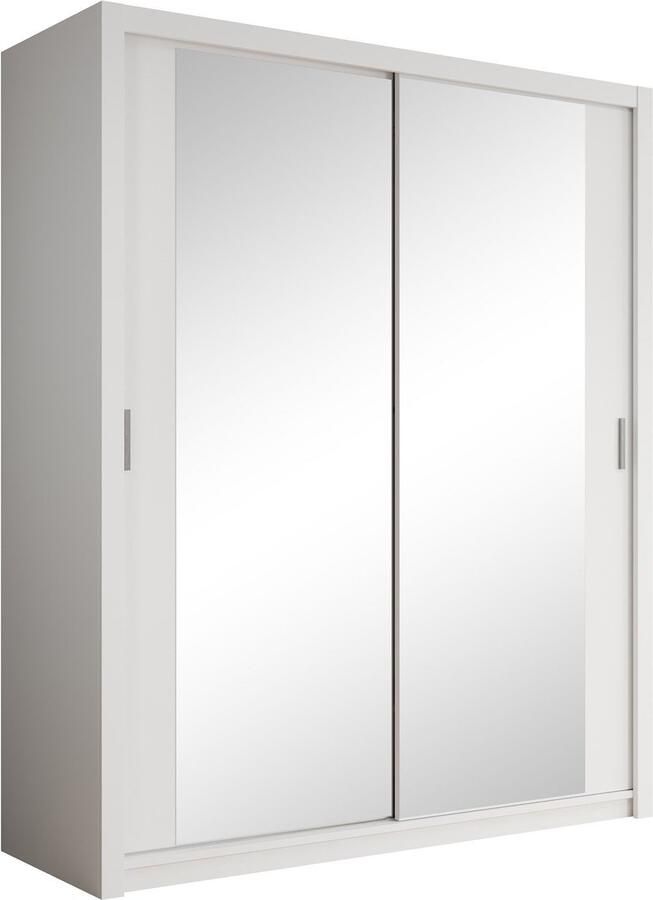 MEUBELLA Kledingkast Blake Wit 180 cm Met spiegel