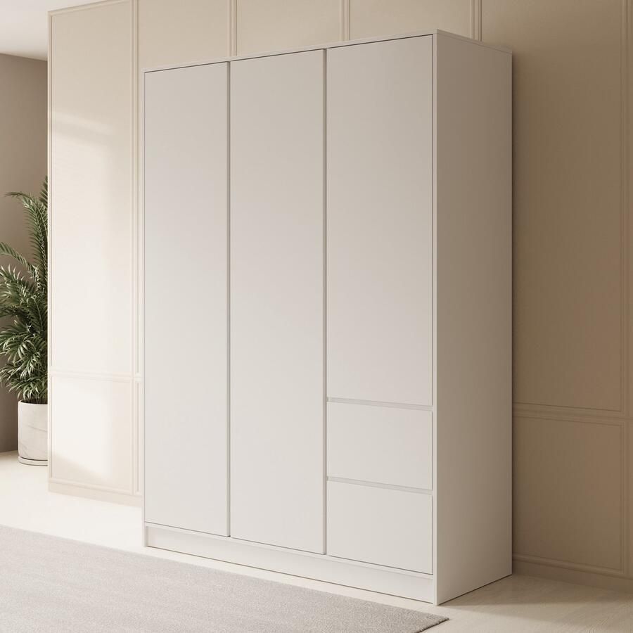 MEUBELLA Kledingkast Brett Wit 147 cm