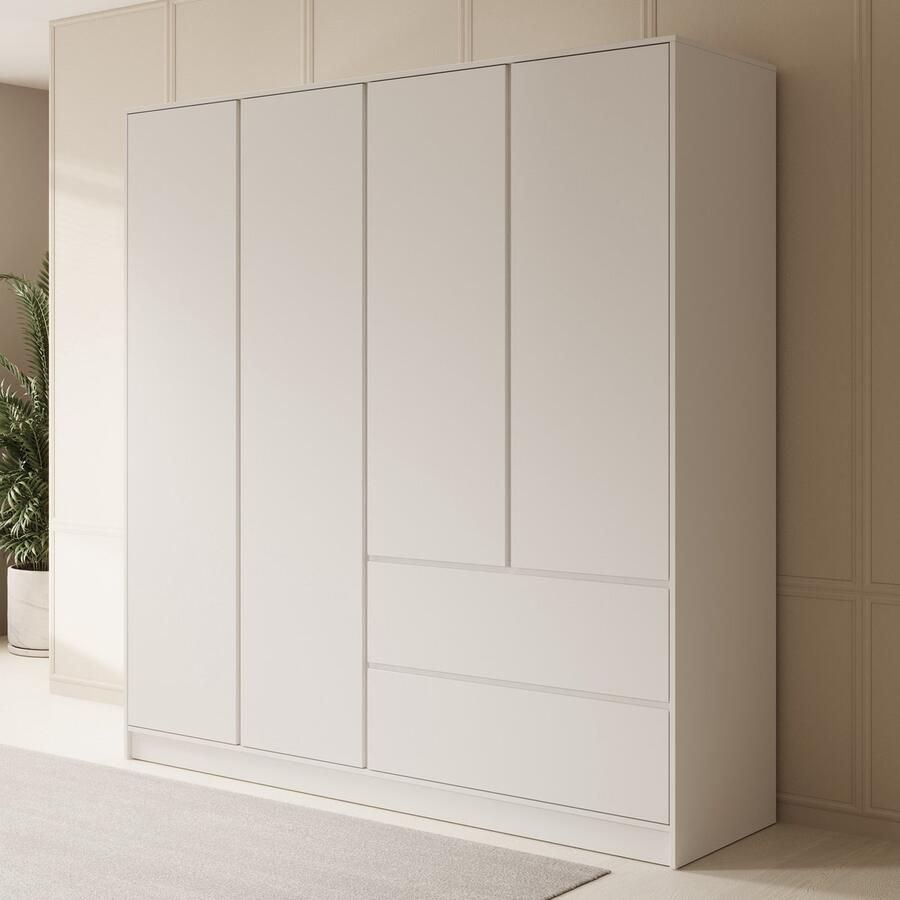 MEUBELLA Kledingkast Brett Wit 195 cm