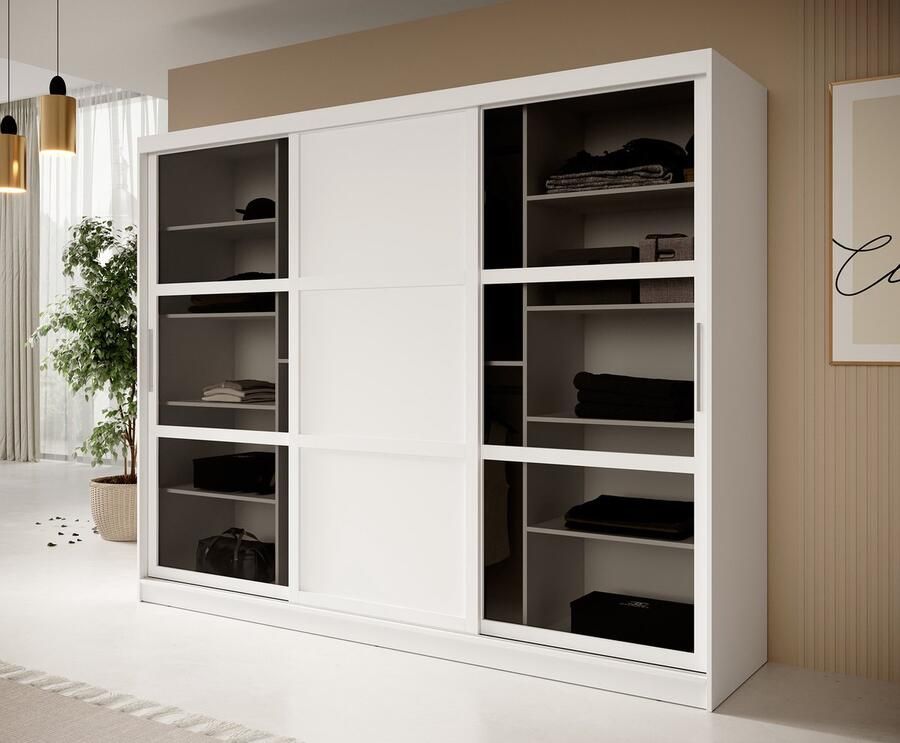 MEUBELLA Kledingkast Davies 2 Wit 250 cm