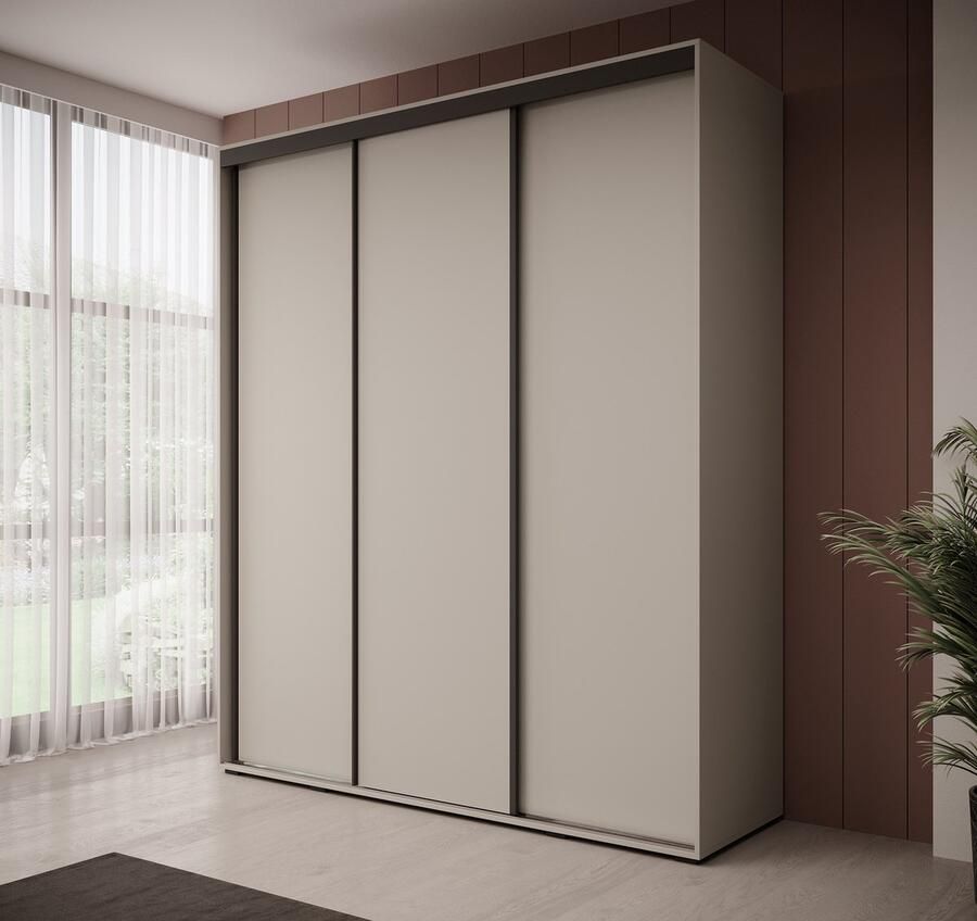 MEUBELLA Kledingkast Delos 1 Beige 200 cm