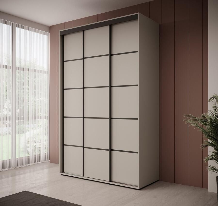 MEUBELLA Kledingkast Delos 4 Beige 150 cm