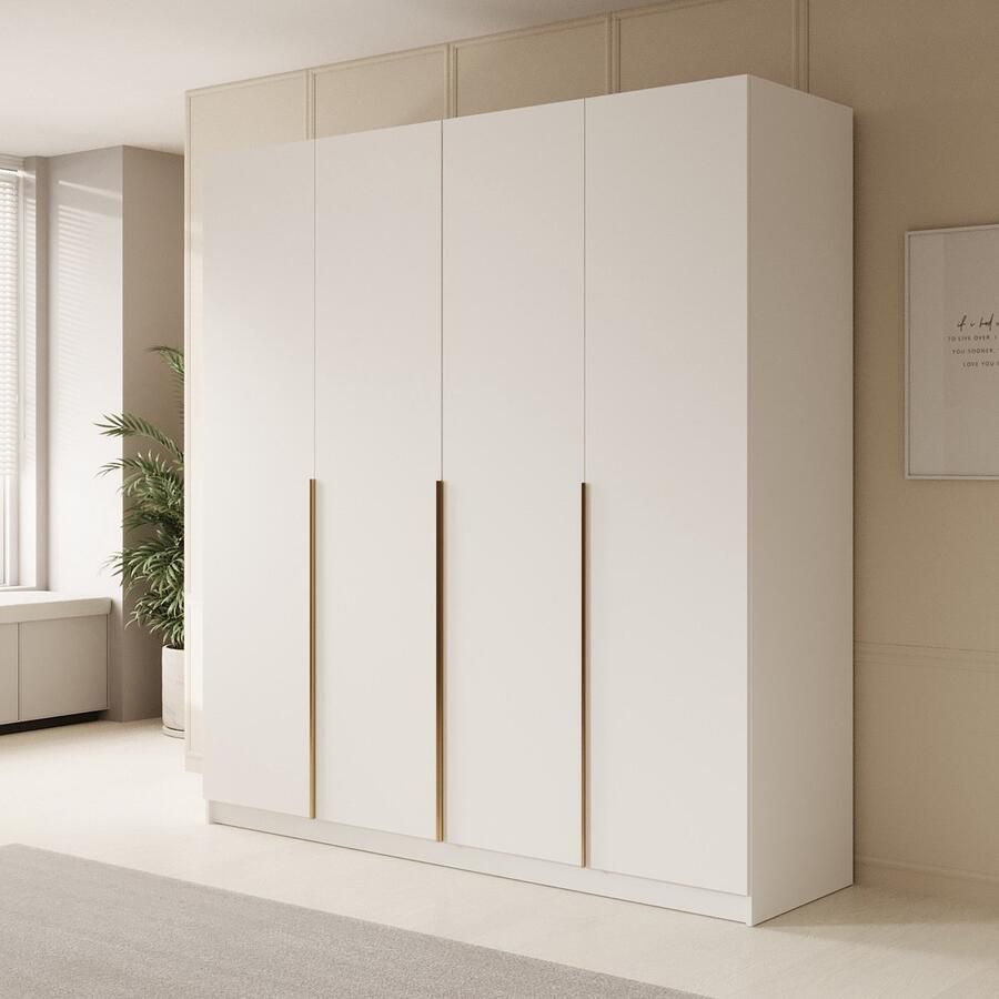 MEUBELLA Kledingkast Sabre 2 Wit 200 cm