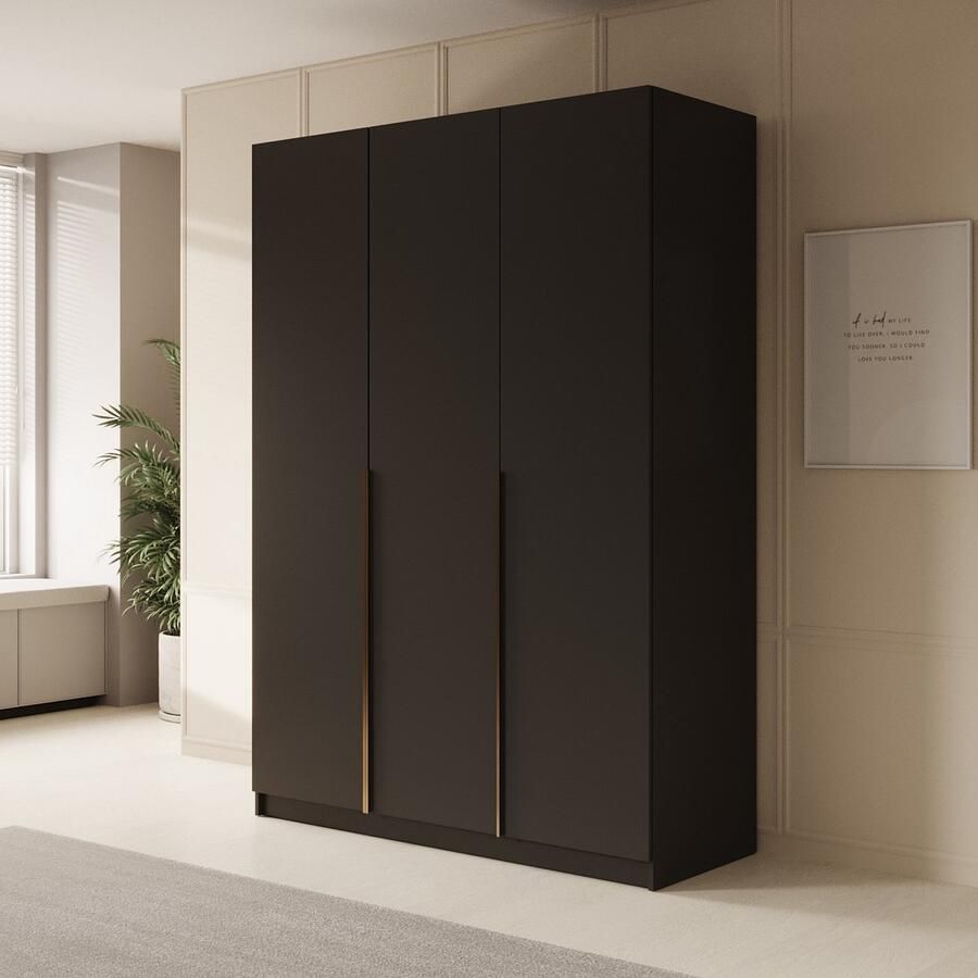 MEUBELLA Kledingkast Sabre 2 Zwart 150 cm