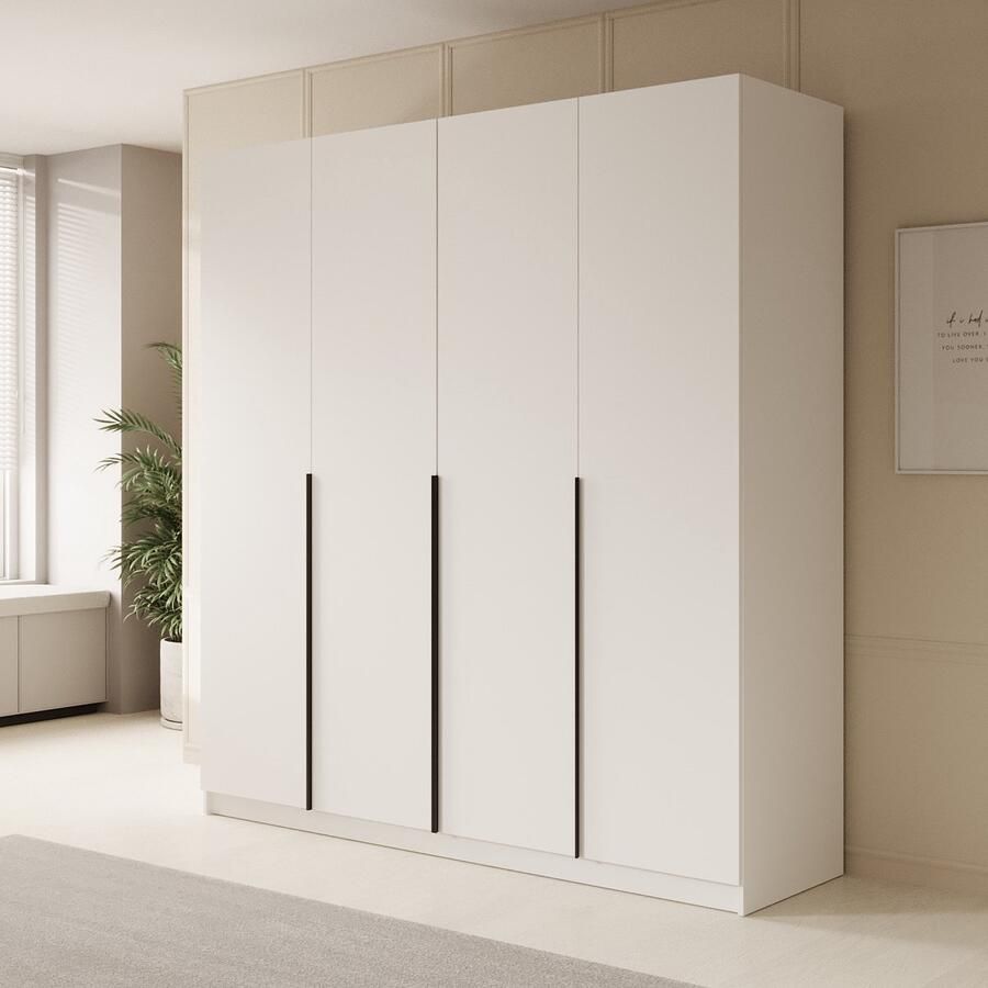 MEUBELLA Kledingkast Sabre Wit 200 cm