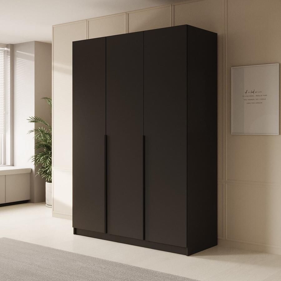 MEUBELLA Kledingkast Sabre Zwart 150 cm