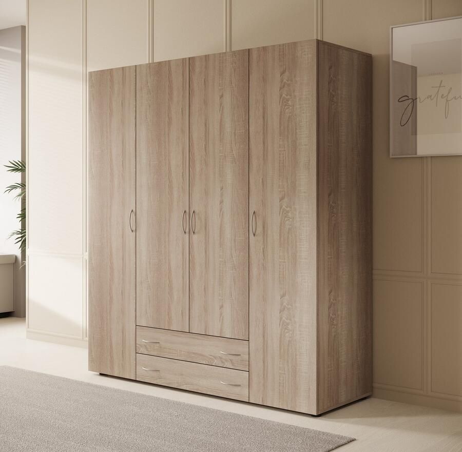 MEUBELLA Kledingkast Serra Licht eiken 160 cm