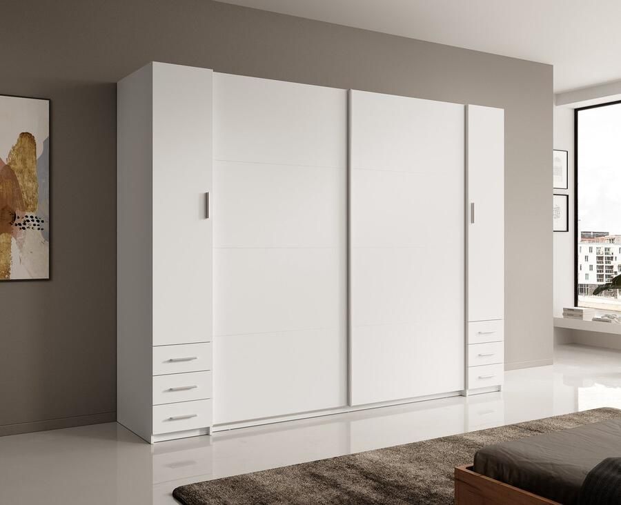 MEUBELLA Kledingkast Stoke 2 Wit 270 cm