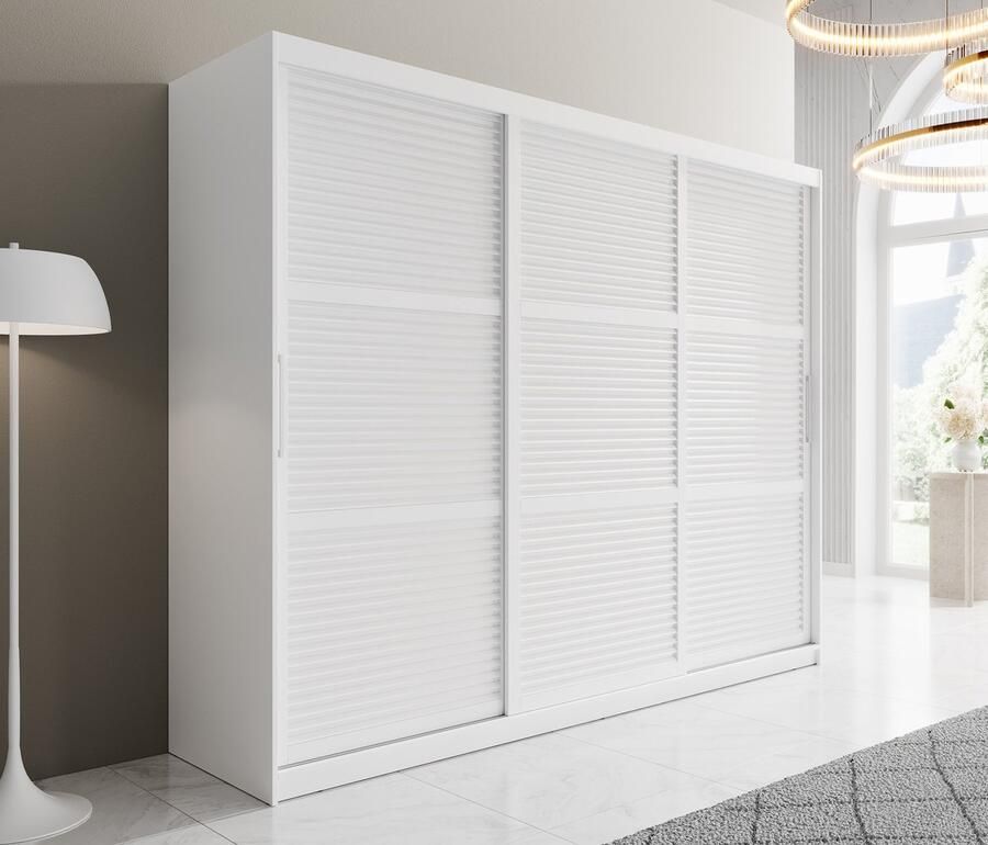 MEUBELLA Kledingkast Zagreb Wit 250 cm