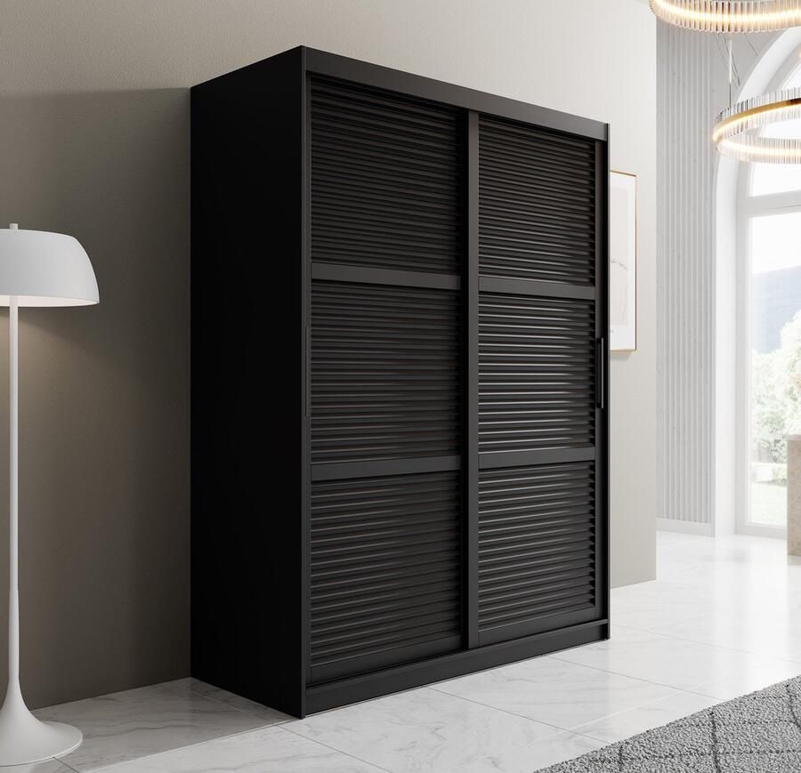 MEUBELLA Kledingkast Zagreb Zwart 150 cm