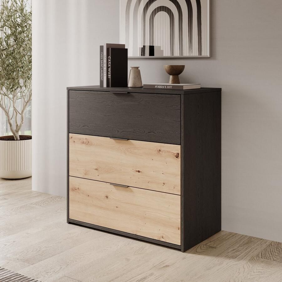 MEUBELLA Ladekast Augustus Eiken 80 cm