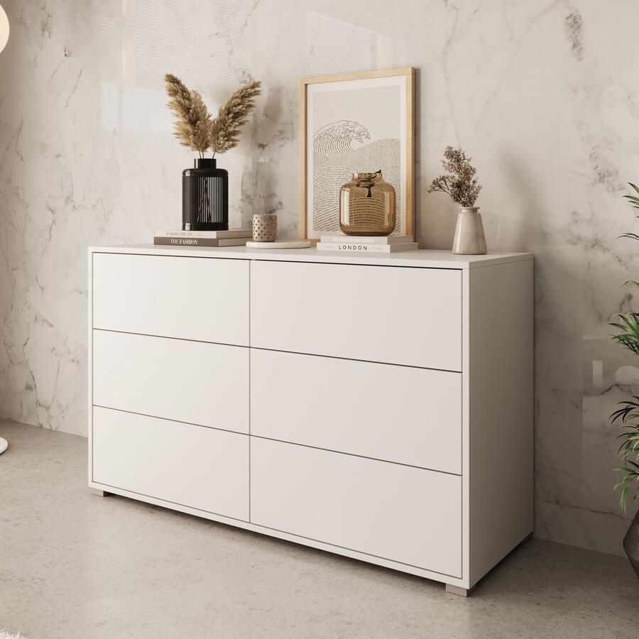 MEUBELLA Ladekast Gideon Wit 120 cm