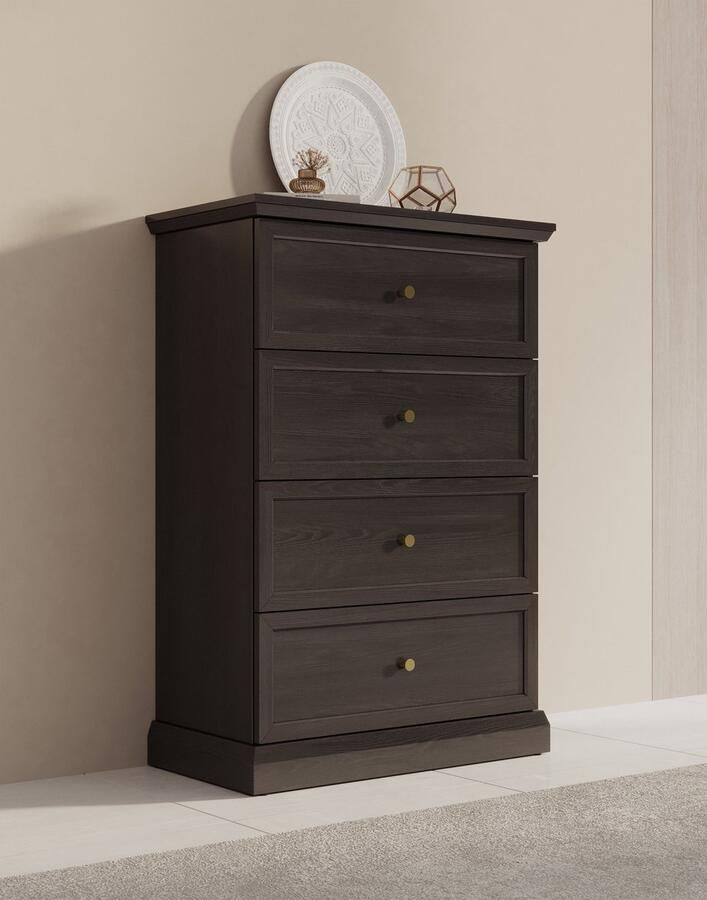 MEUBELLA Ladekast Leroy Zwart eiken 75 cm