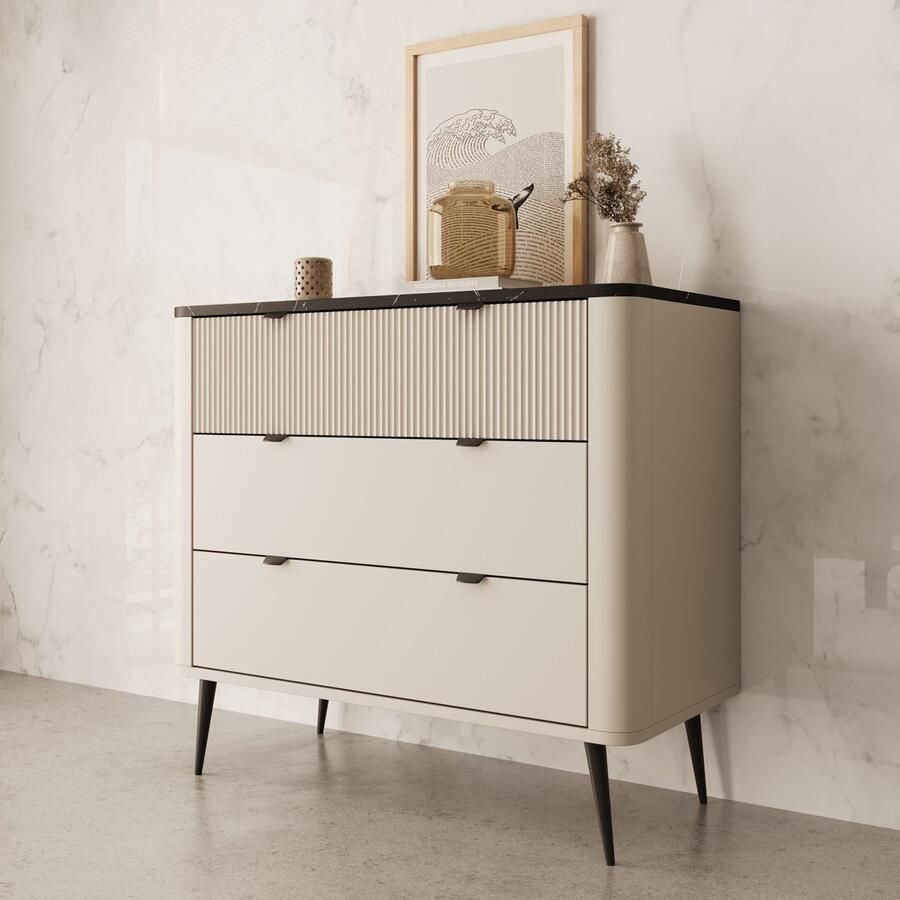 MEUBELLA Ladekast Mace Beige 90 cm