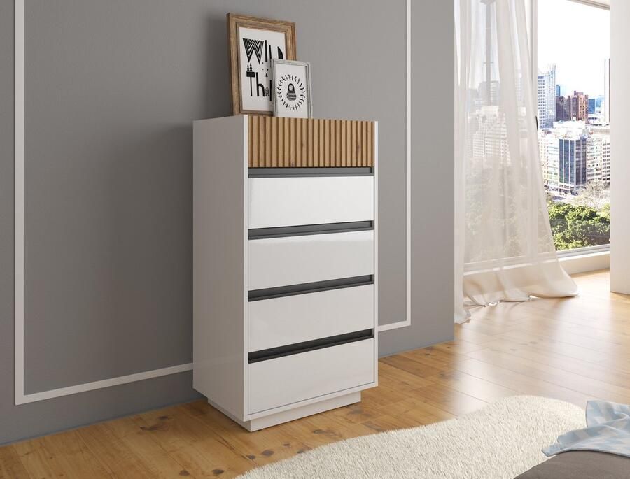 MEUBELLA Ladekast Madeline Wit 58 cm