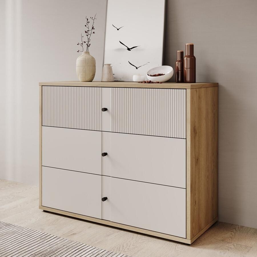 MEUBELLA Ladekast Riggs Beige 105 cm