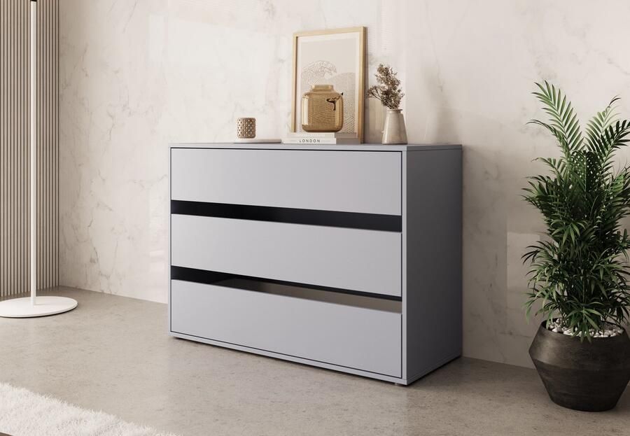 MEUBELLA Ladekast Temple Grijs 99 cm