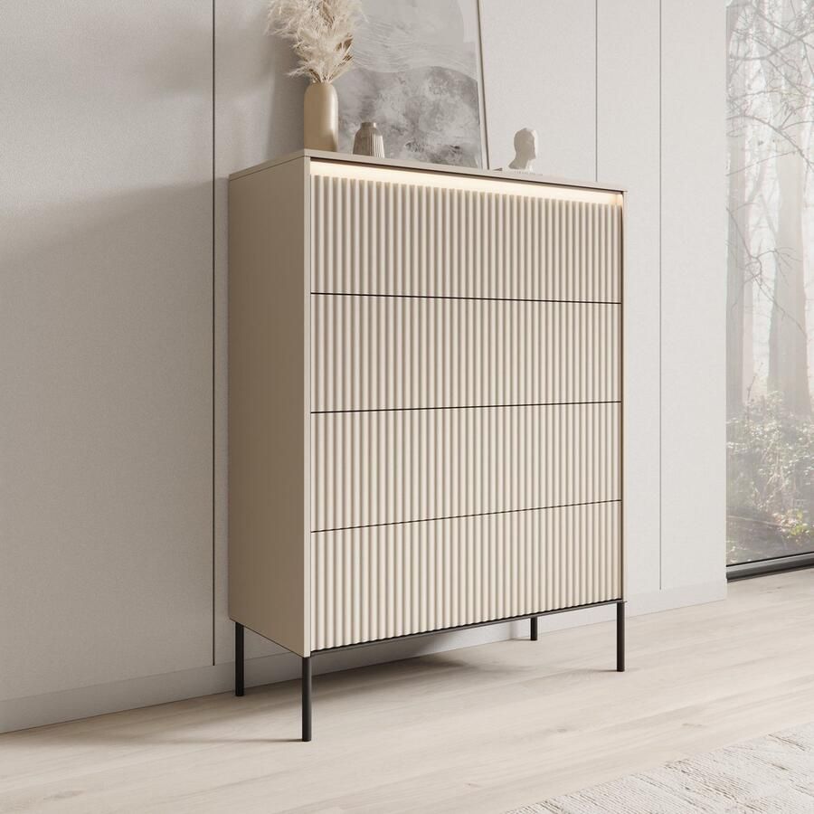 MEUBELLA Ladekast Timoteo Beige 93 cm