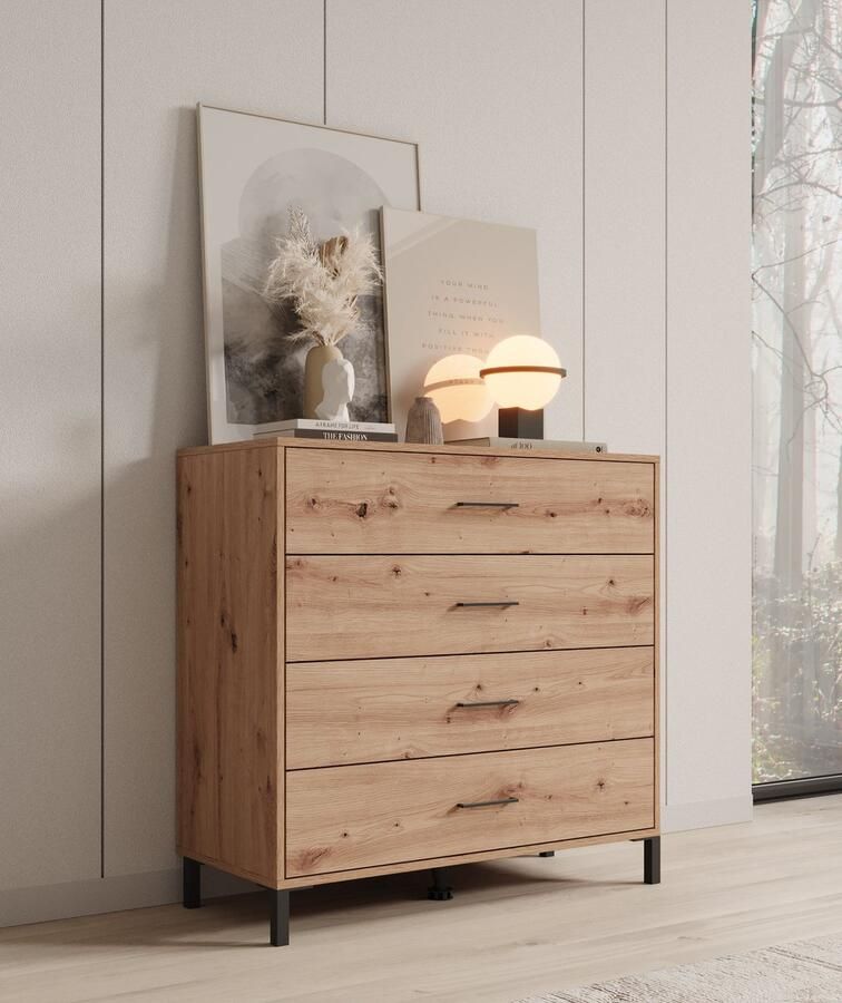 MEUBELLA Ladekast Vidor Eiken 93 cm