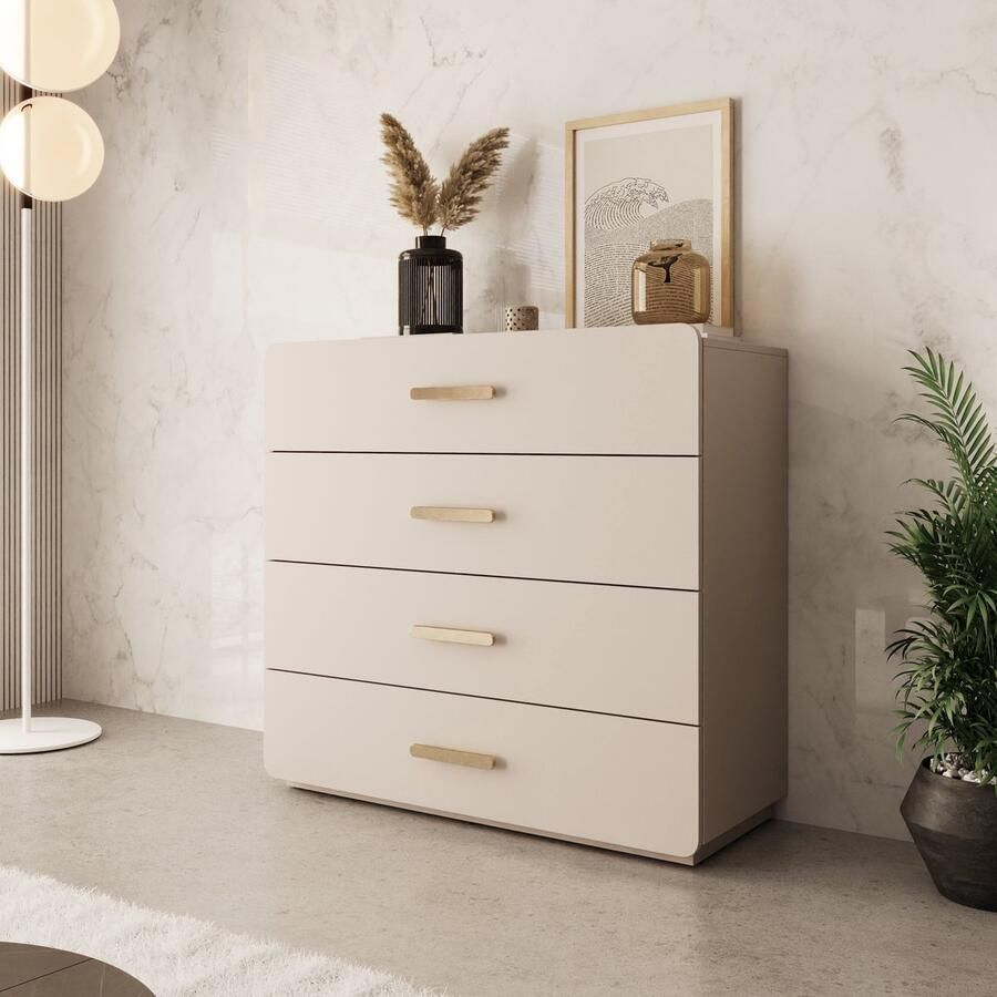 MEUBELLA Luzon Ladekast Beige 100x44x92 cm