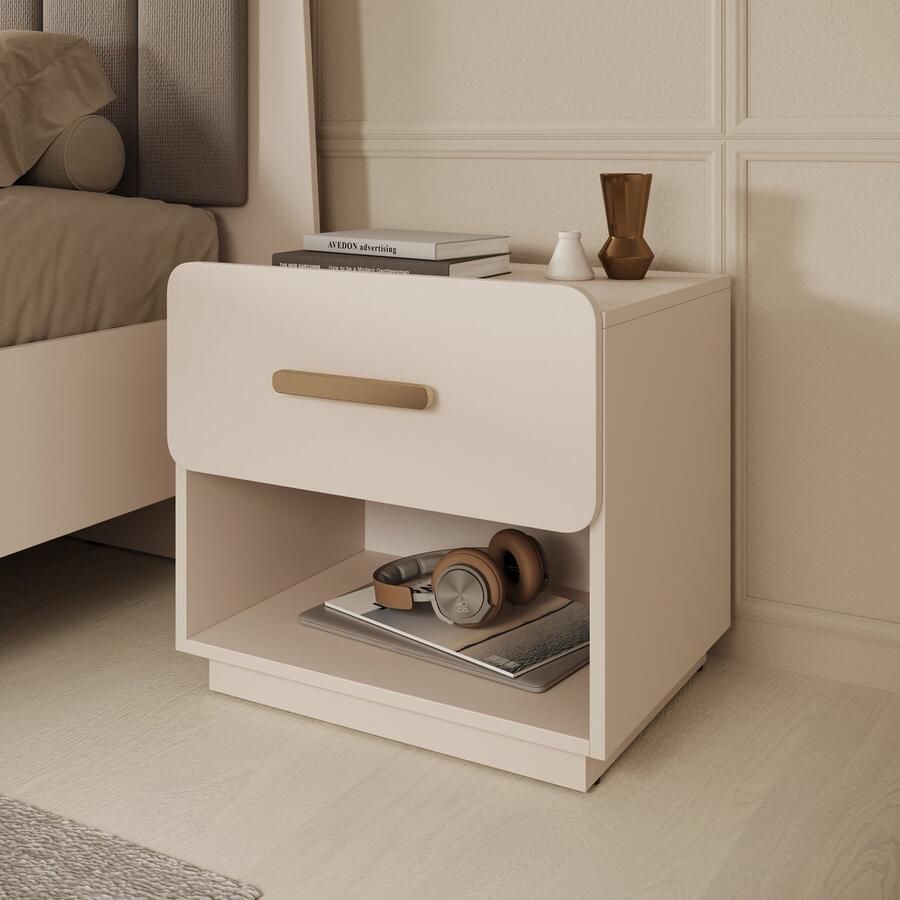 MEUBELLA Luzon Nachtkastje set van 2 Beige