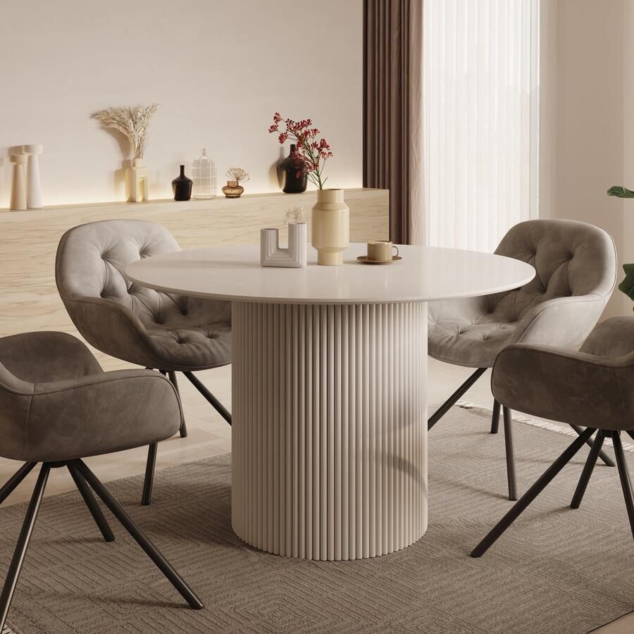 MEUBELLA Modena Eetkamertafel Wit 120x120x76 cm