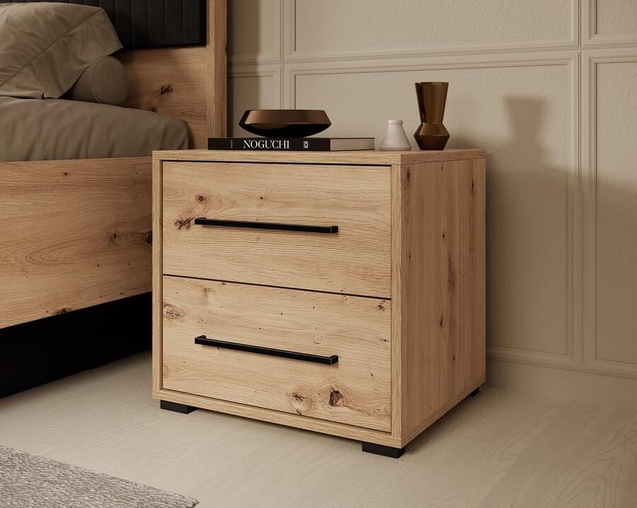 MEUBELLA Nachtkastje Adyson Eiken 48 cm